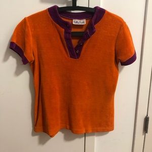 VINTAGE ORANGE TERRY CLOTH TOP
